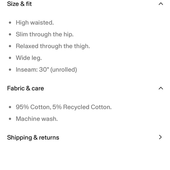 GAP High Rise Cuffed Wide-Leg Jeans in Dark Wash Indigo - Size 25/0R - Picture 8 of 11